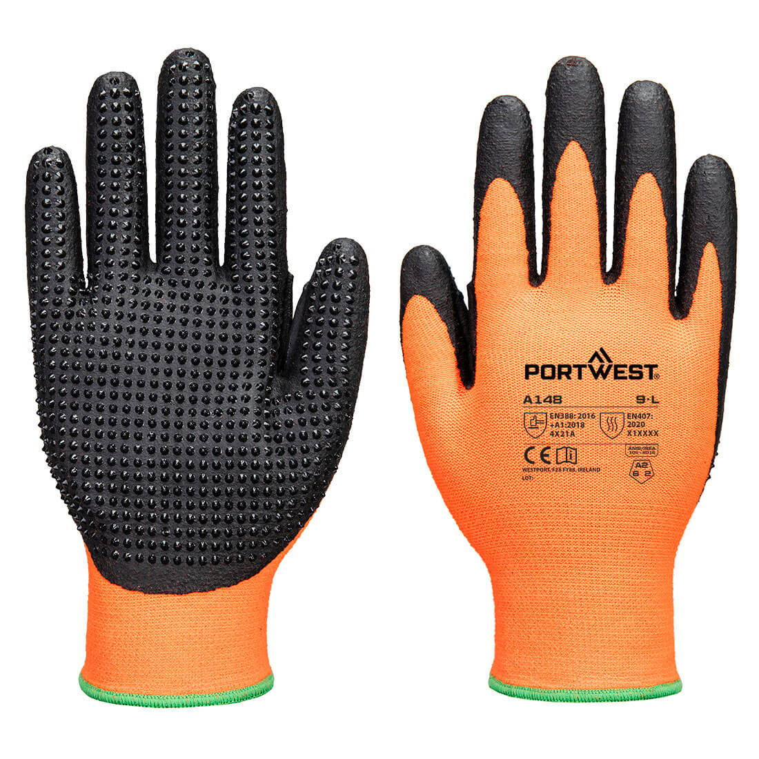 Portwest A148 Grip 13 Nitrile High Dotted Glove