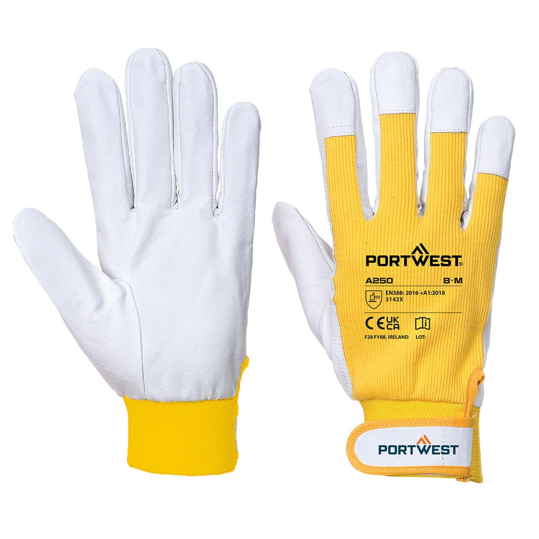 Portwest A250 Leather 110 Grain Palm Mechanical Glove