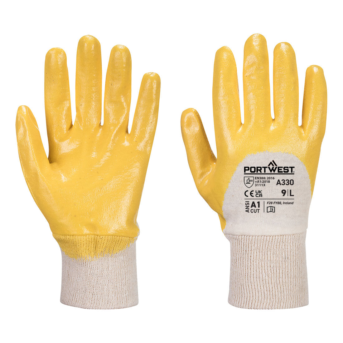 Portwest A330 Grip 12 Nitrile Light Knitwrist Glove