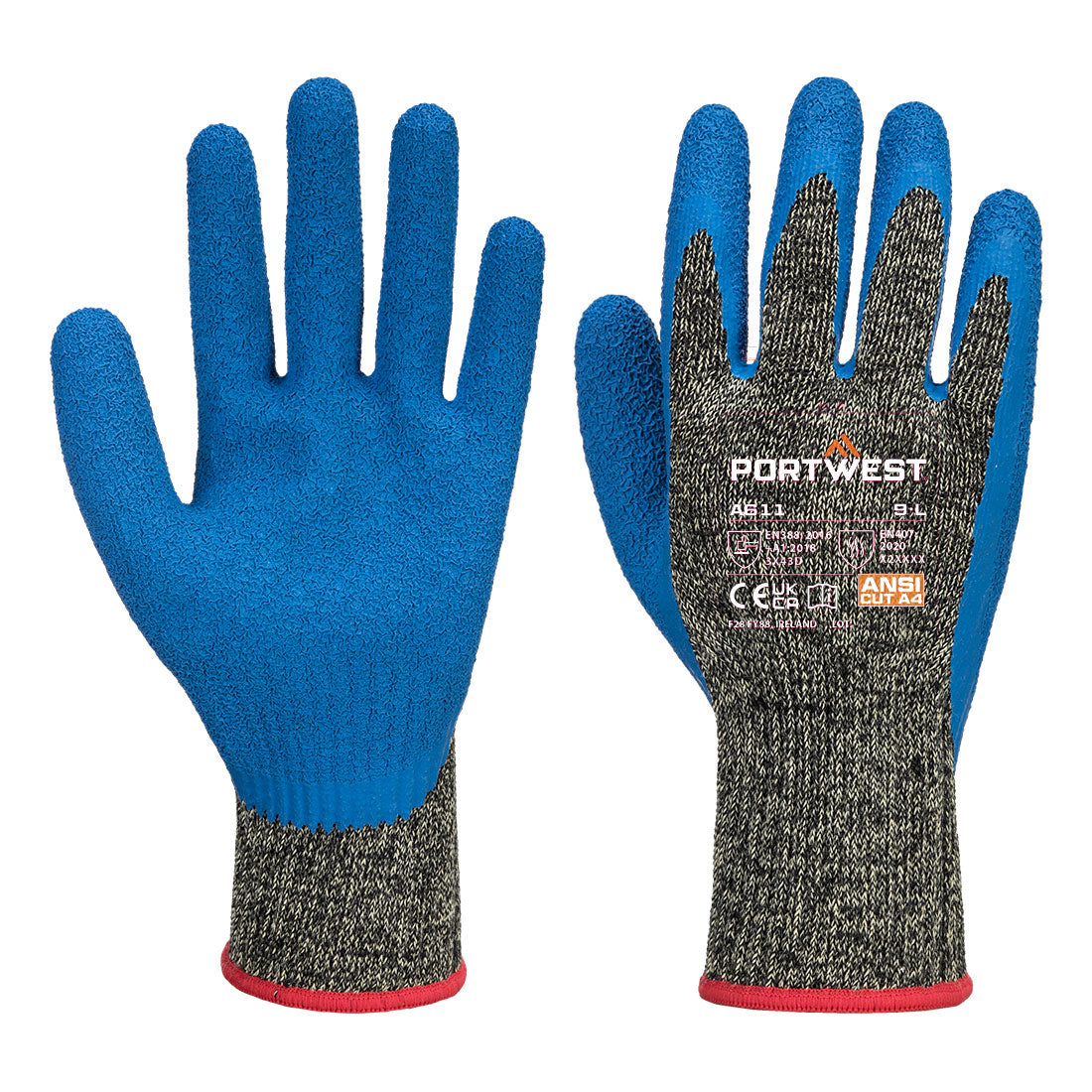 Portwest A611 Cut D10 Latex Aramid Glove