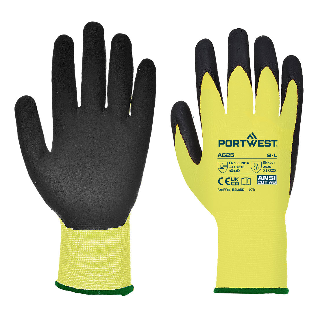 Portwest A625 Cut D13 PU Viz-Tex Glove