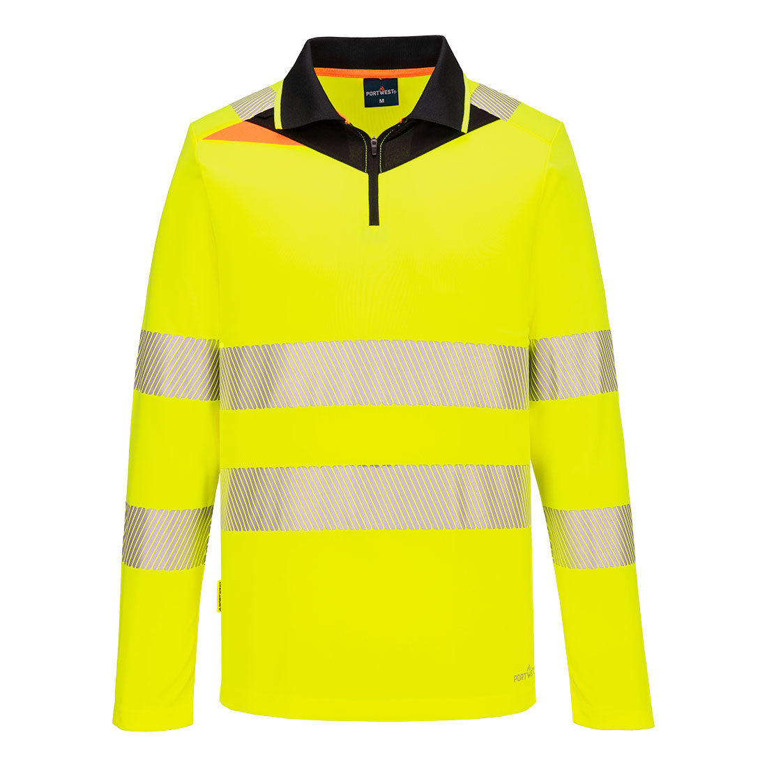 Portwest DX419 DX4 Hi-Vis Zip Polo Shirt L/S