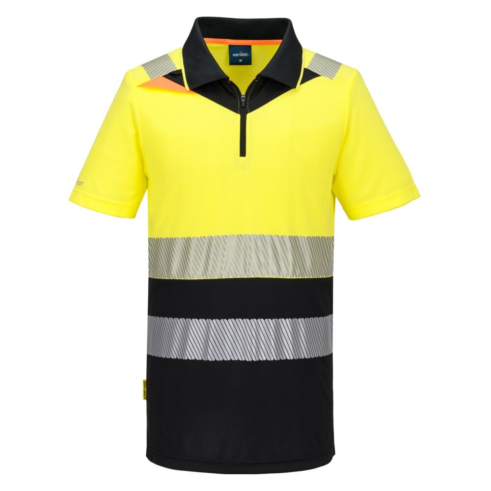 Portwest DX435 DX4 Hi-Vis Zip Class 1 Polo Shirt S/S