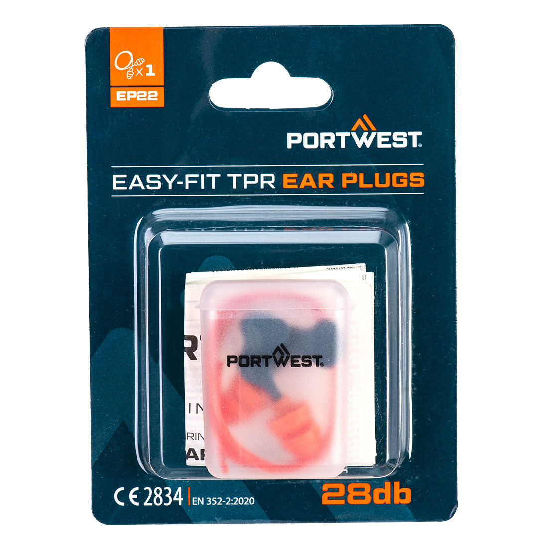 Portwest EP22 Easy Fit TPR Corded (1 Pair)