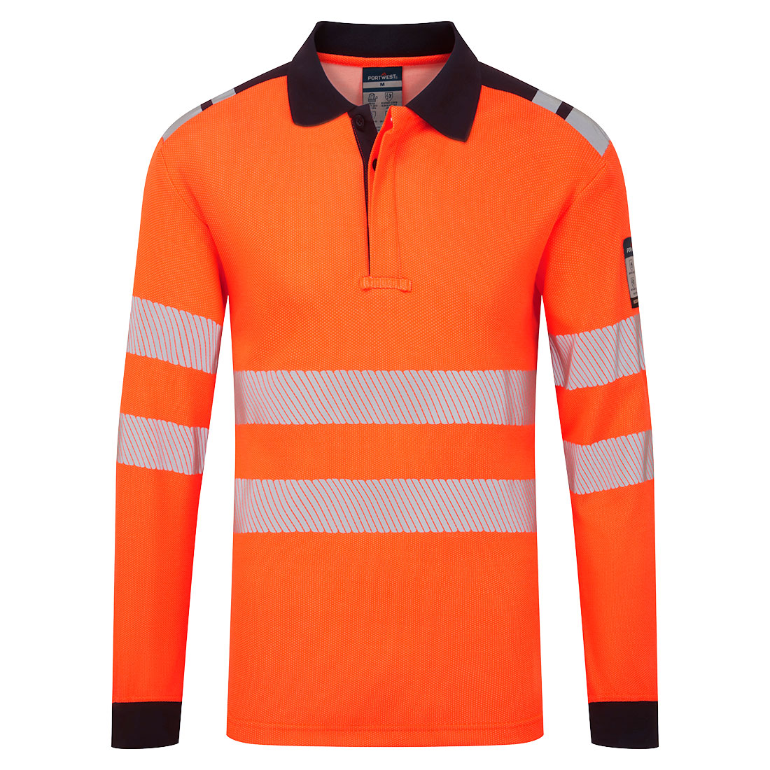 Portwest FR734-PW3 Modaflame Knit HVO FR Long Sleeve Polo Shirt