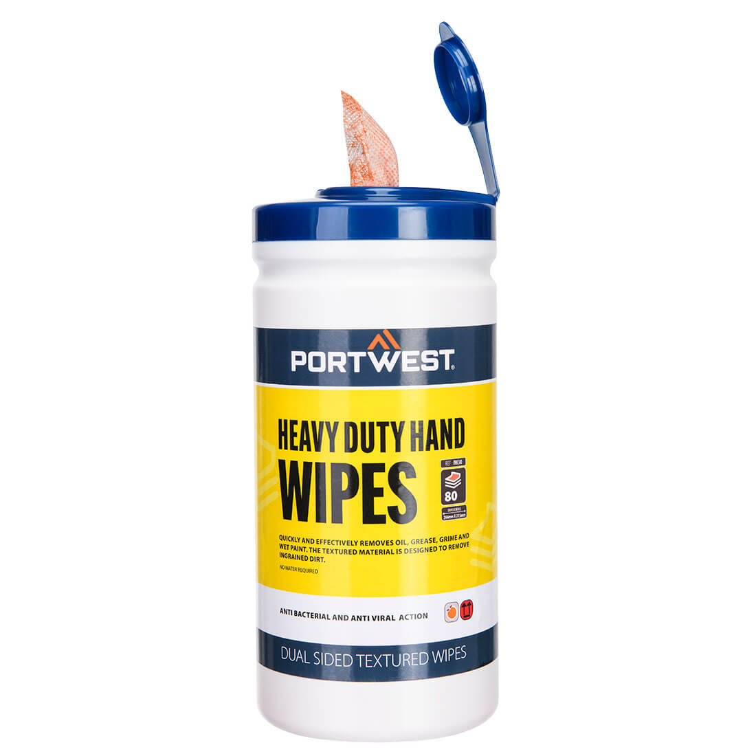 Portwest IW30-Heavy Duty Hand Wipes (80 Wipes)