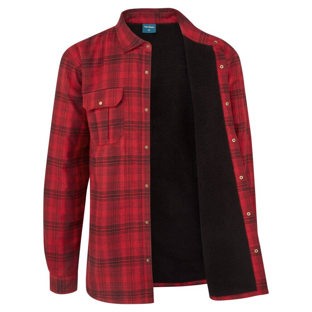 Portwest KA313-KA3 Sherpa Lined Check Shirt