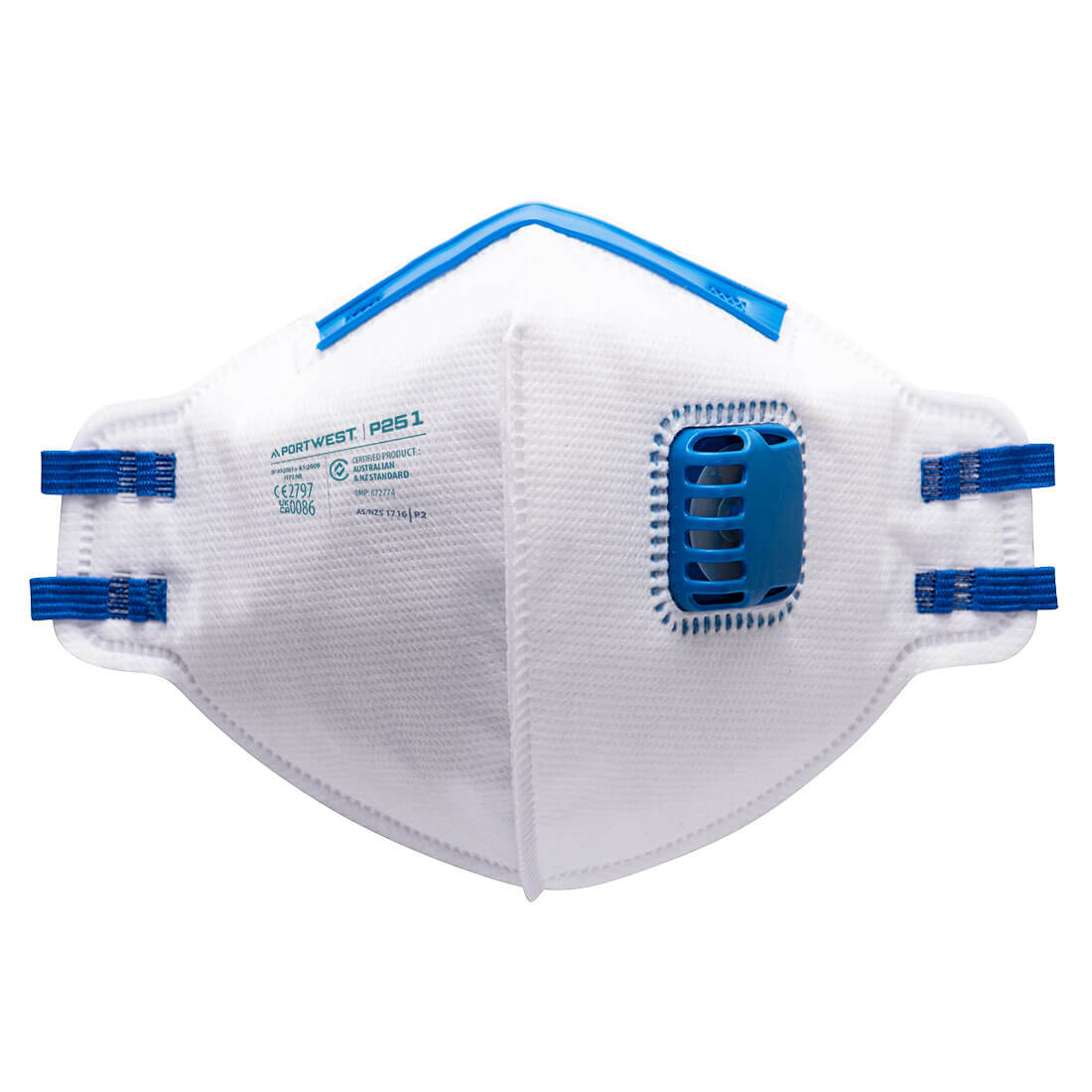 Portwest P251 - FFP2 Valved Fold Flat Respirator (Pk20)