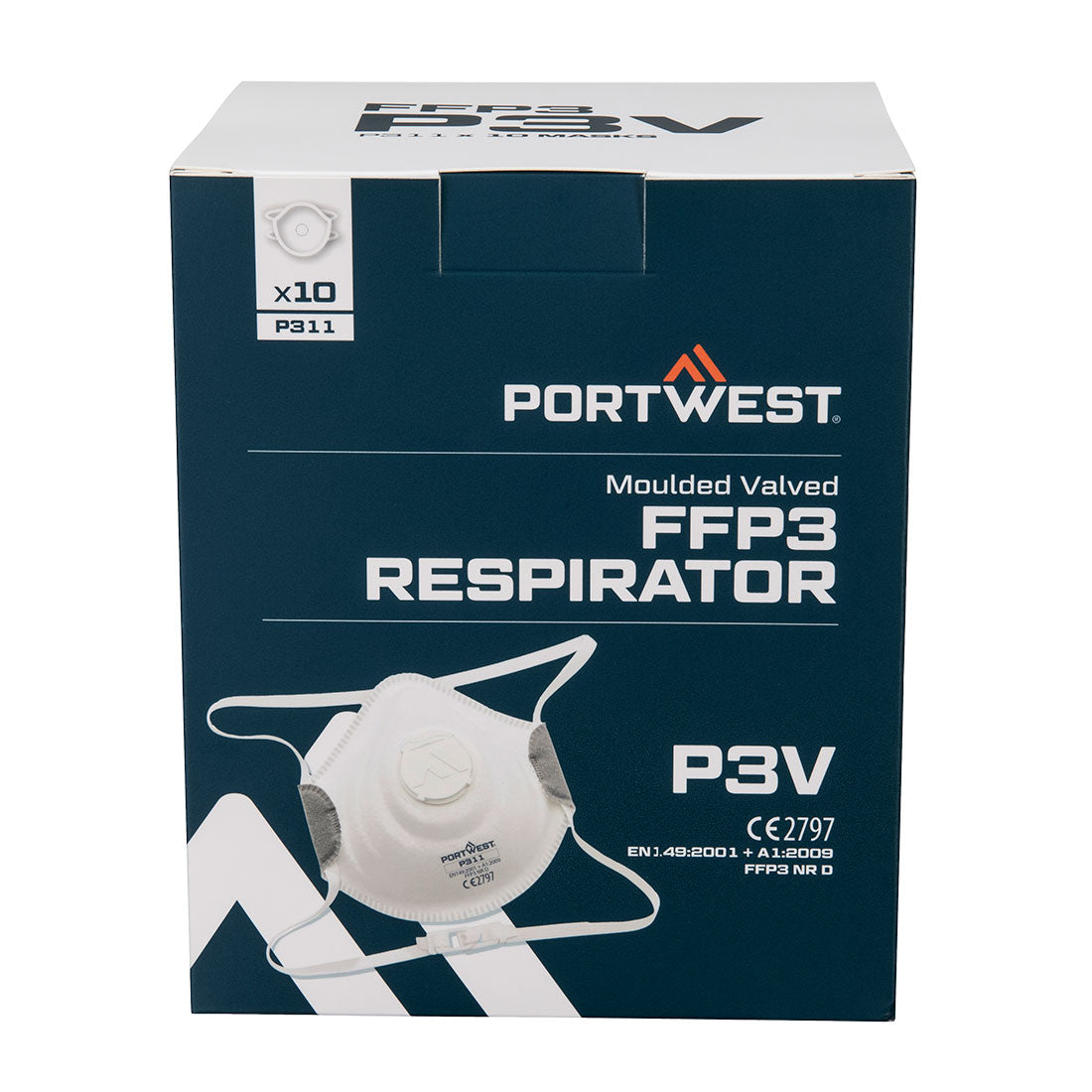 Portwest P311-Moulded FFP3 Valved Respirator (Pk10)