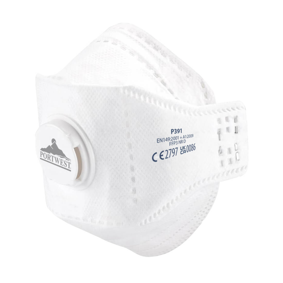 Portwest P391-EAGLE FFP3 Valved Dolomite Fold Flat Respirator (Pk10)
