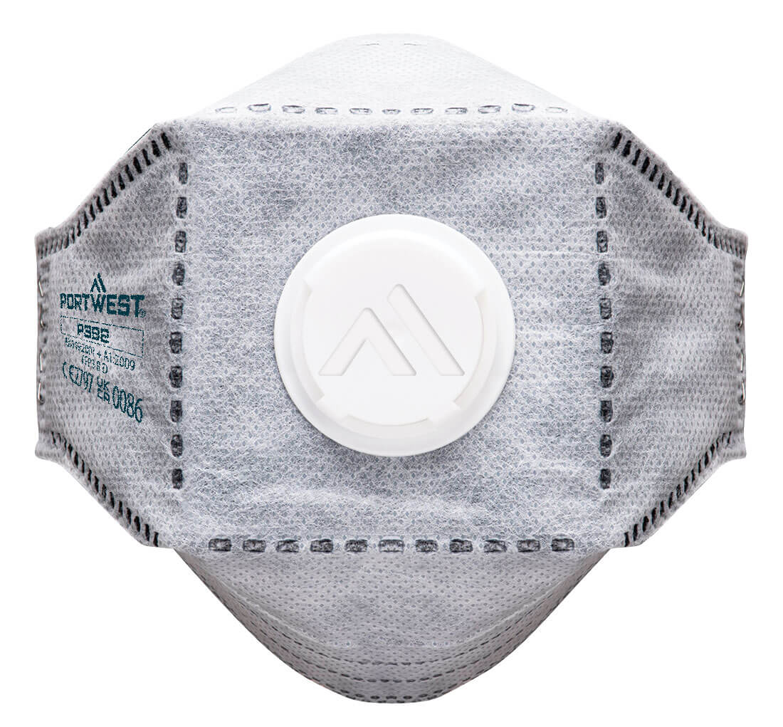 Portwest P392-EAGLE FFP3 Valved Carbon Fold Flat Respirator (Pk10)