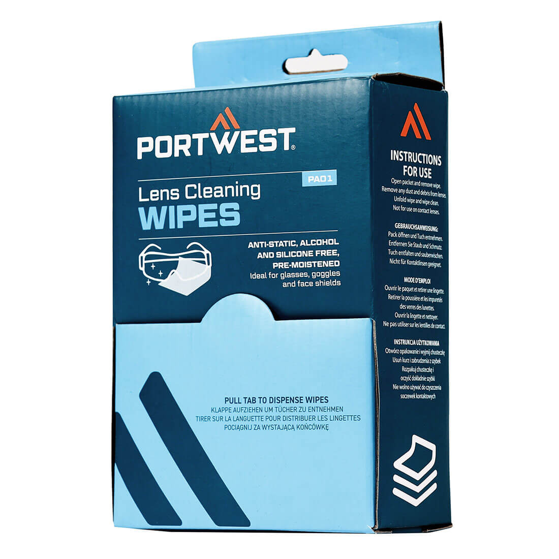 Portwest PA01-Lens Cleaning Wipes (100 towelettes)