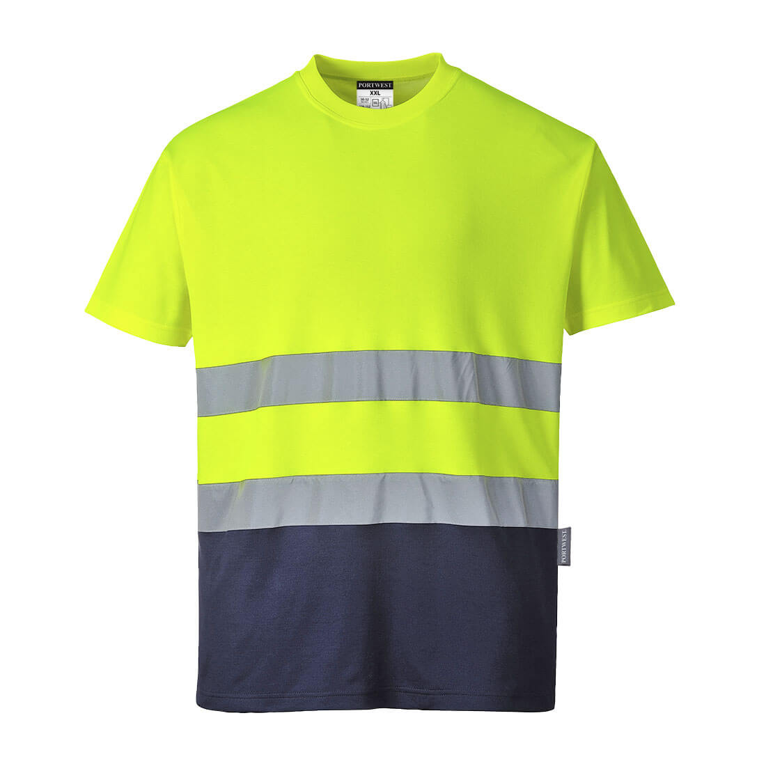 Portwest S173-Hi-Vis Cotton Comfort Contrast T-Shirt S/S