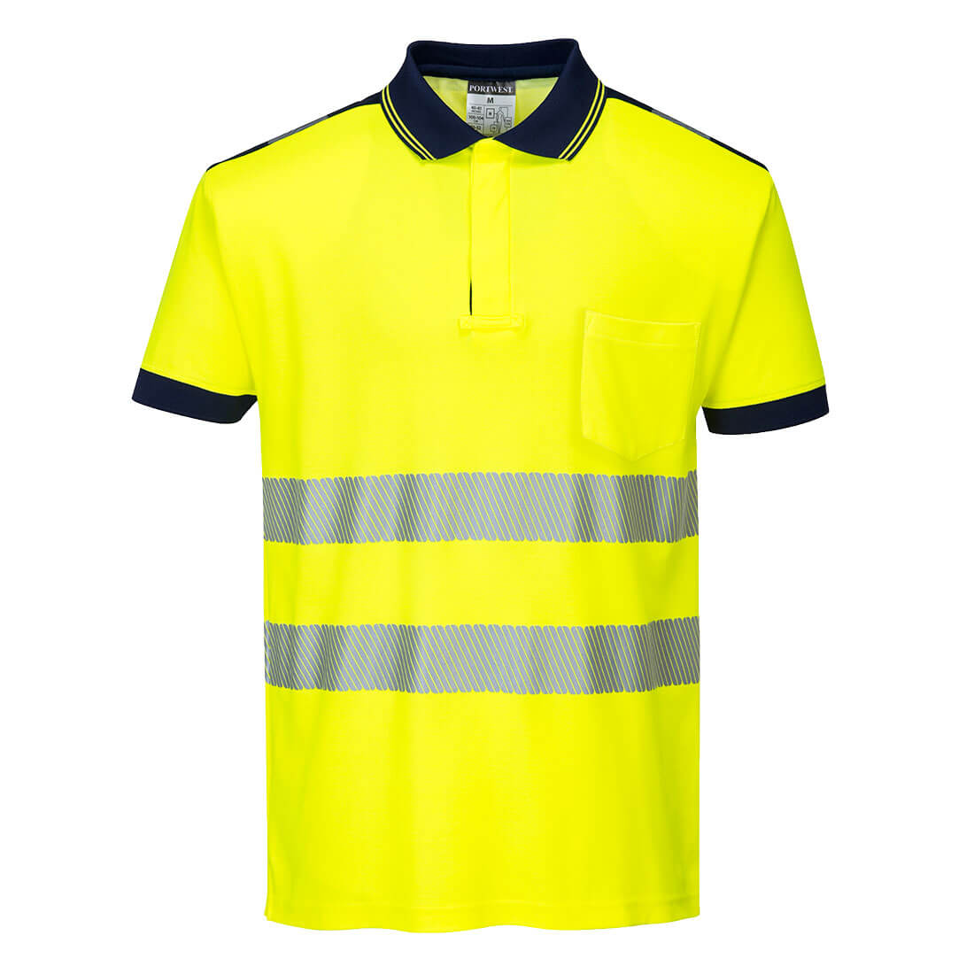 Portwest T180-PW3 Hi-Vis Cotton Comfort Polo Shirt S/S