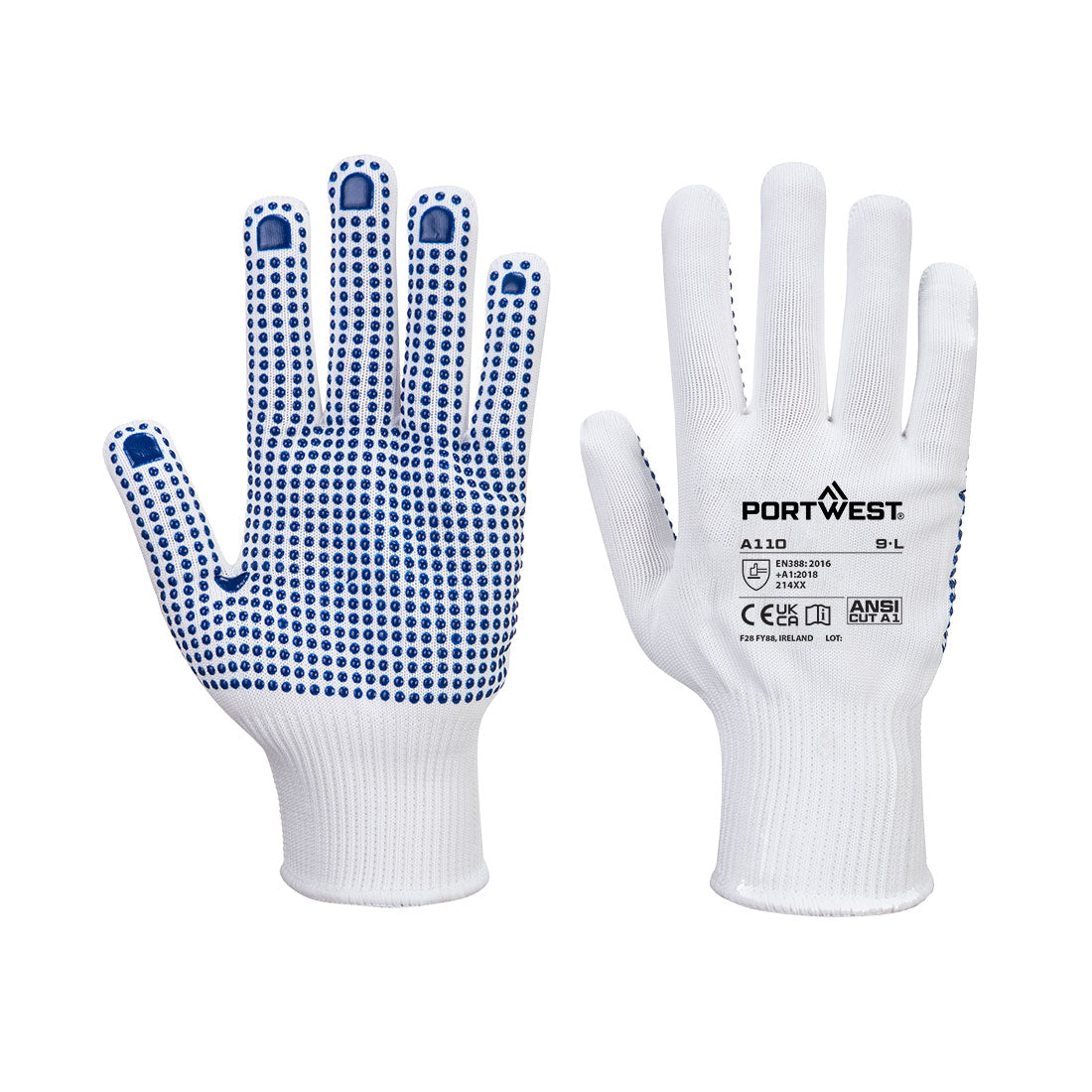 Portwest A110 Grip  13 PVC Dotted Glove