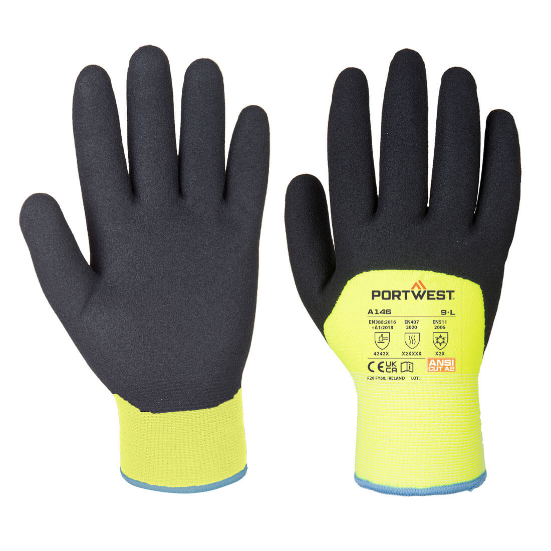 Portwest A146 Cold 15 Nitrile Sandy 3/4 Dipped Glove