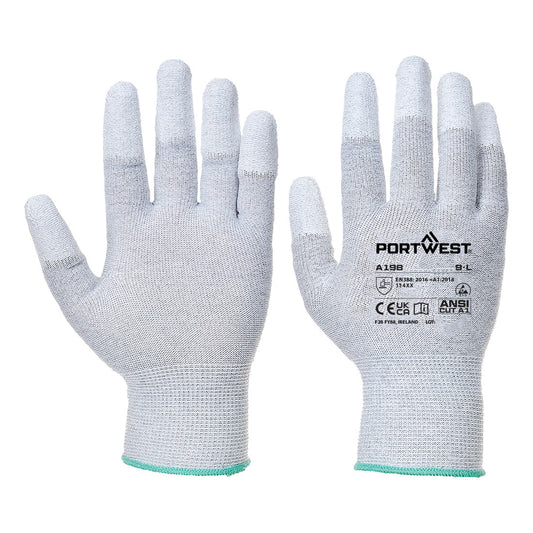 Portwest A198 ESD 13 PU Fingertip Glove