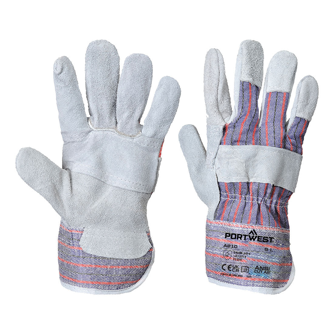 Portwest A210 Leather Rigger 260 Cow Split Palm Bar Glove