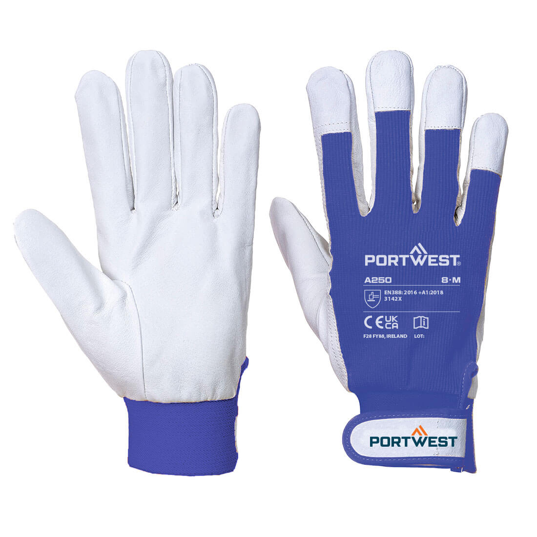 Portwest A250 Leather 110 Grain Palm Mechanical Glove