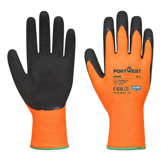 Portwest A340 Grip 13 Latex Foam Hi-Vis Glove