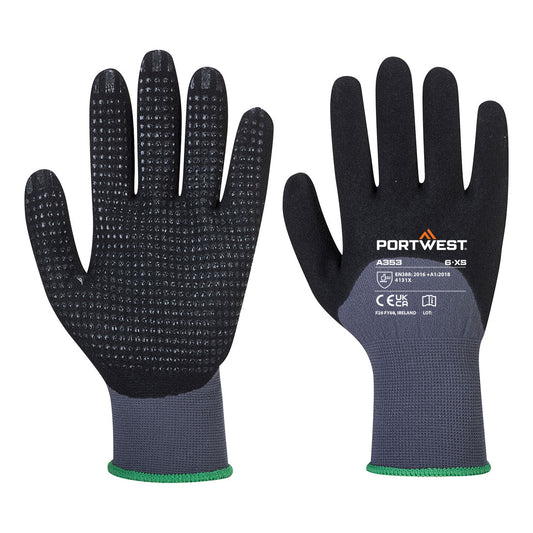 Portwest A353 Grip 15 Nitrile Sandy 3/4 Palm Dotted Glove