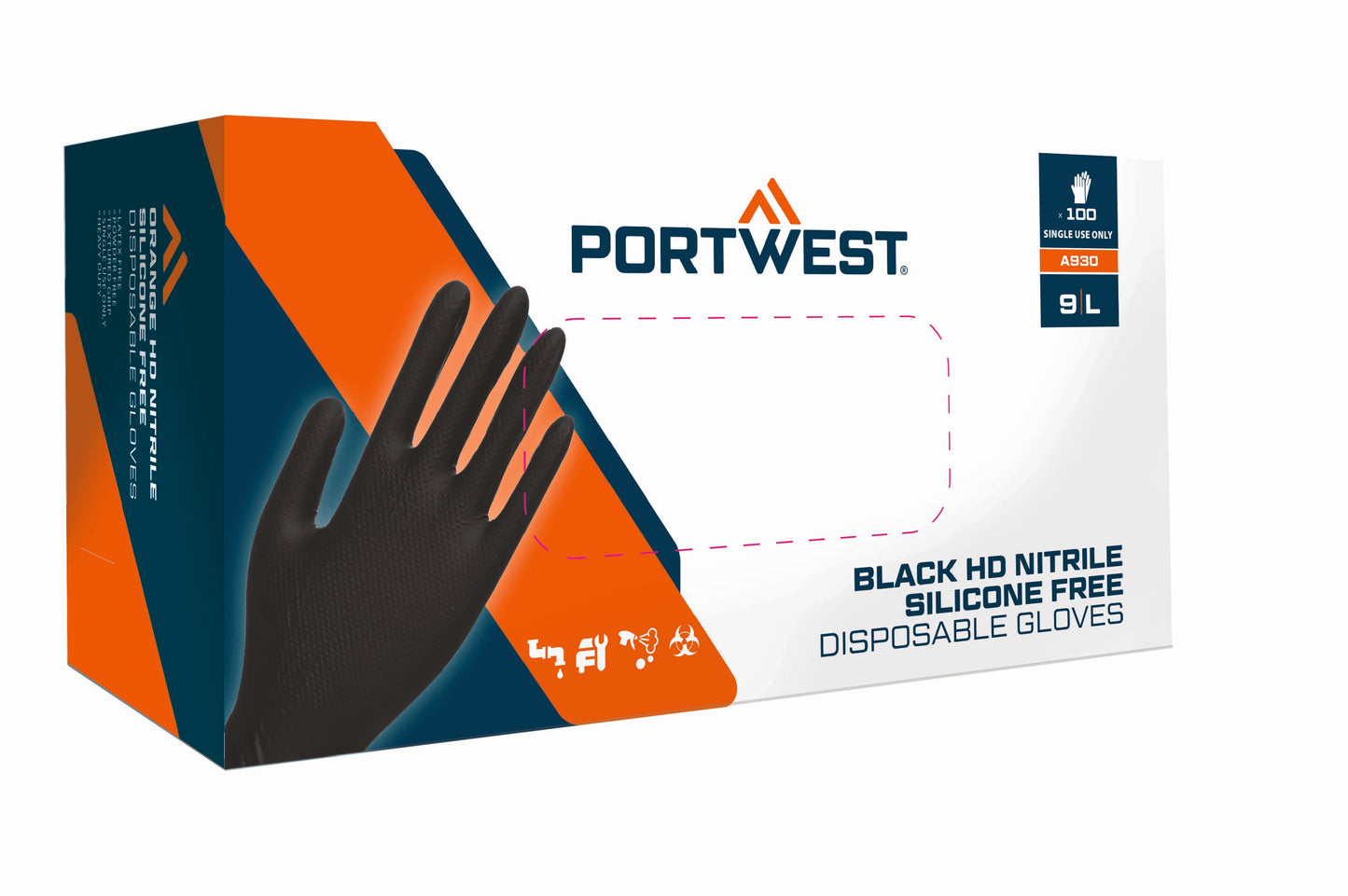 Portwest A930 Disp 7 mil Disposable Glove (Pk100)