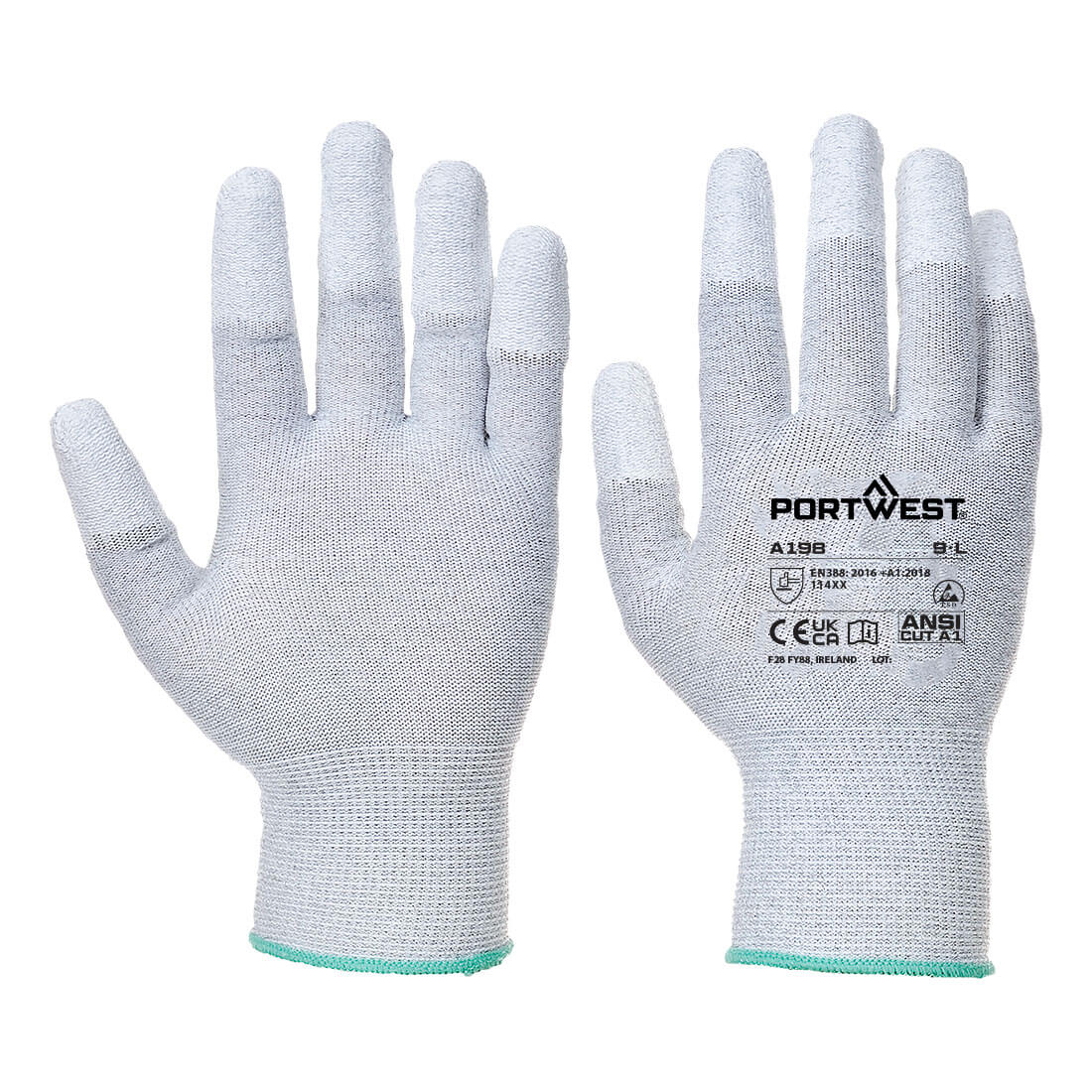 Portwest AB198 ESD 13 PU Fingertip Essential Multipack (Pk12)