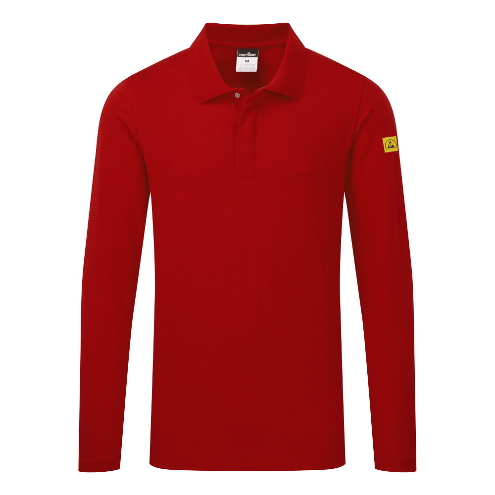 Portwest AS23 Anti-Static ESD Polo Shirt L/S
