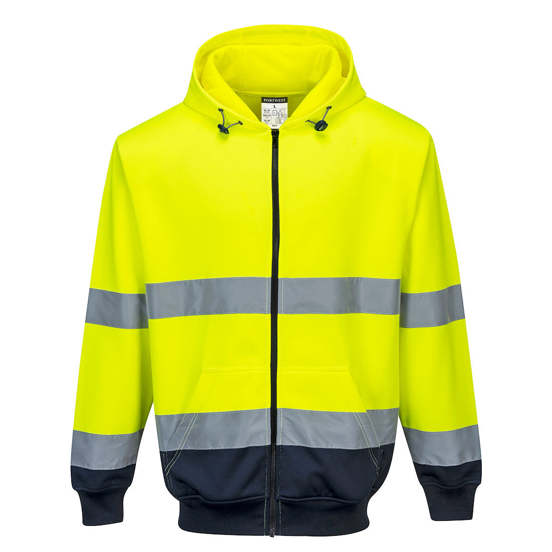 Portwest B317 Hi-Vis Contrast Zipped Hoodie