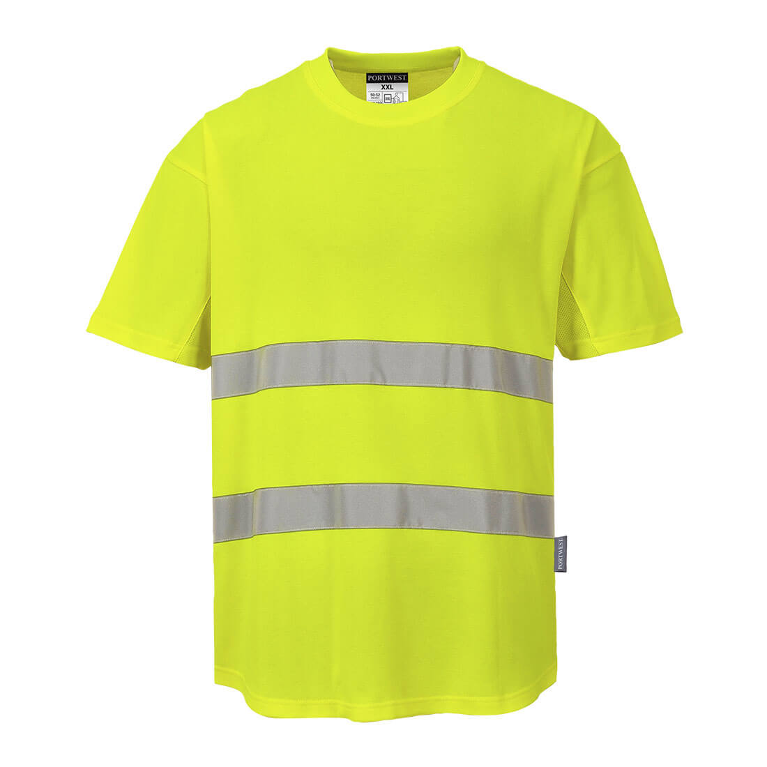 Portwest C394 Hi-Vis Cotton Comfort Mesh Insert T-Shirt S/S