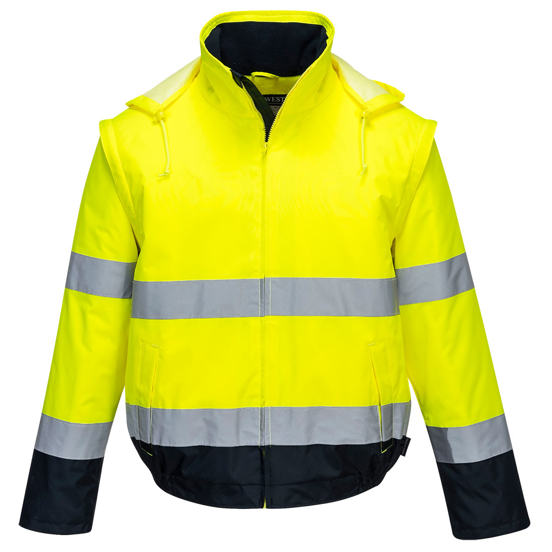 Portwest C464 Hi-Vis 2-in-1 Contrast Essential Lite Bomber Jacket