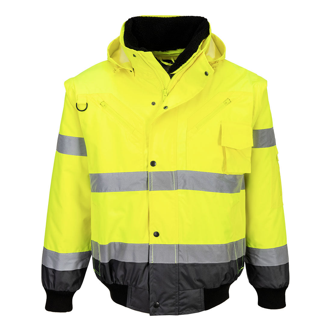 Portwest C465 Hi-Vis 3-in-1 Contrast Bomber Jacket
