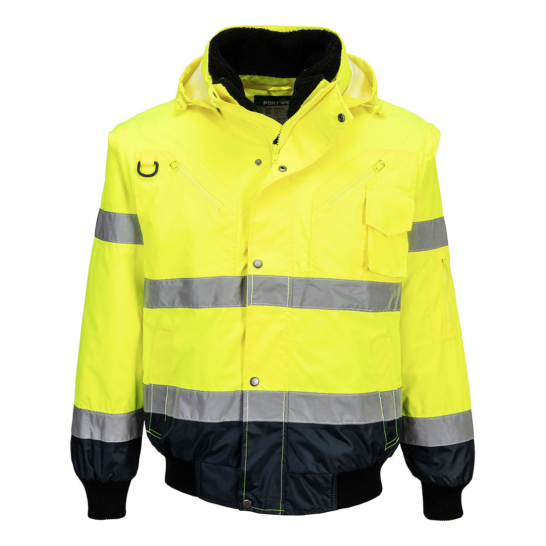 Portwest C465 Hi-Vis 3-in-1 Contrast Bomber Jacket