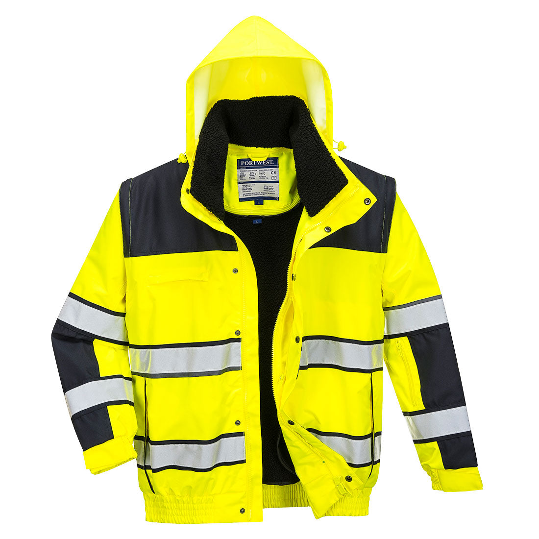 Portwest C466 Hi-Vis 3-in-1 Contrast Winter Bomber Jacket