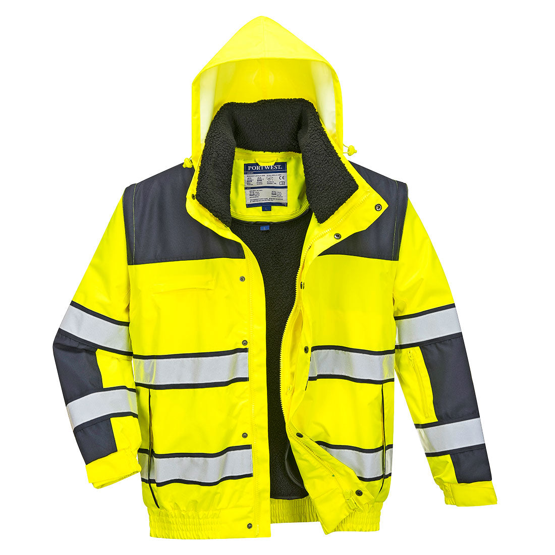 Portwest C466 Hi-Vis 3-in-1 Contrast Winter Bomber Jacket