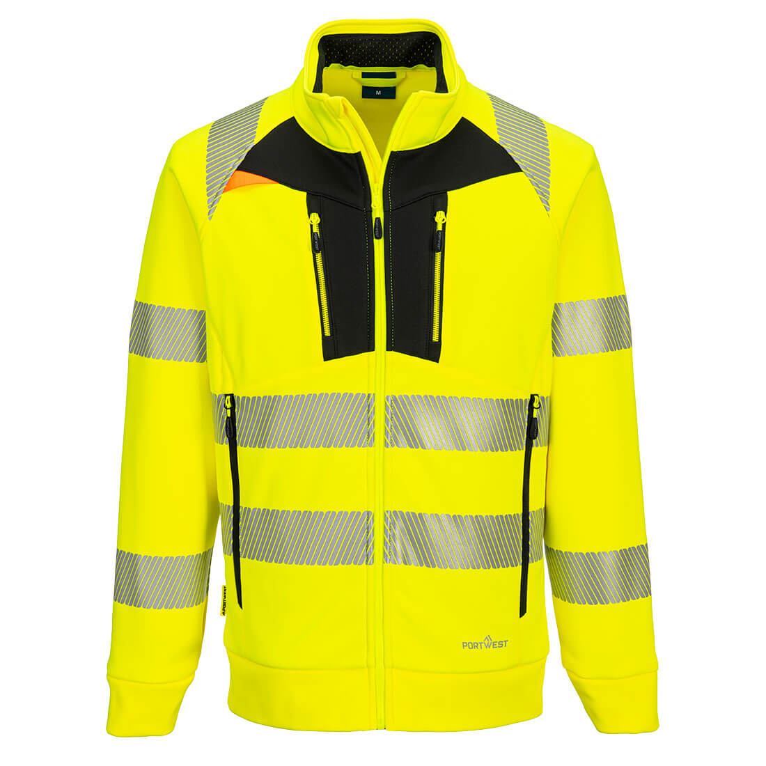 Portwest DX477 DX4 Hi-Vis Funnel Neck Zipped Sweatshirt