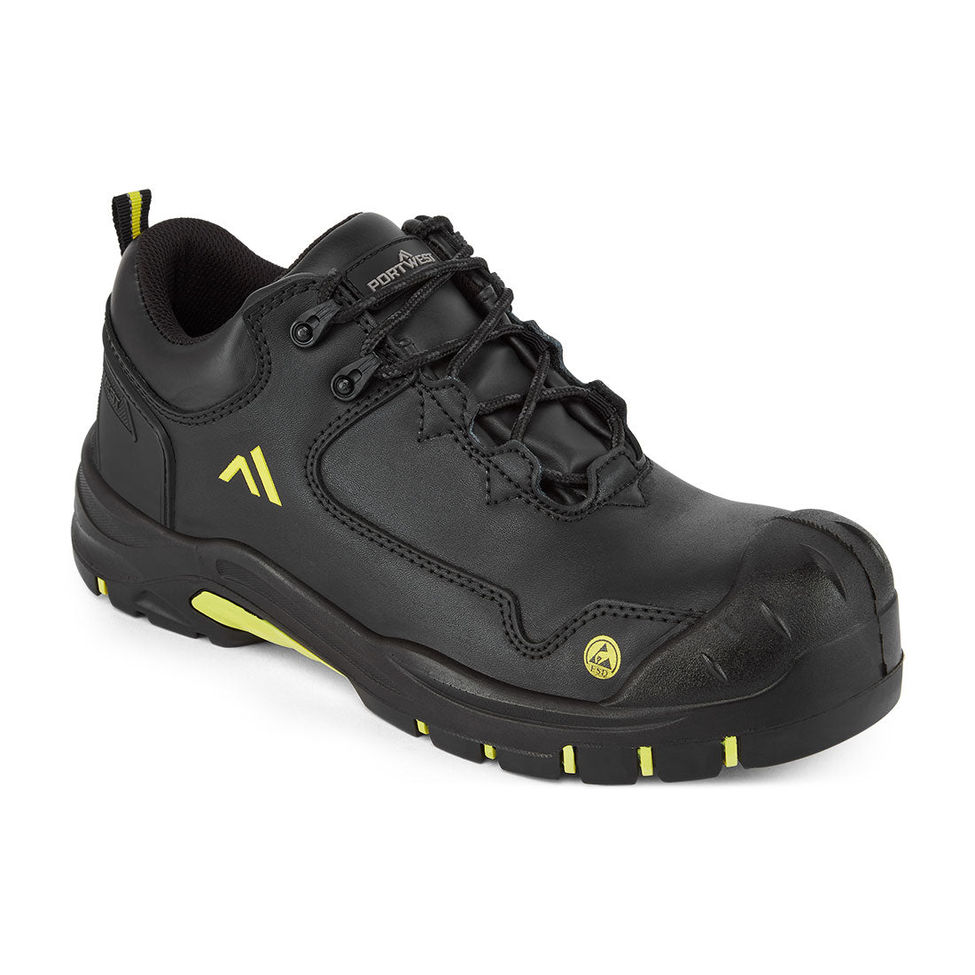 Portwest FC19 Composite Action Leather Low Shoe S3S ESD HRO SR SC FO