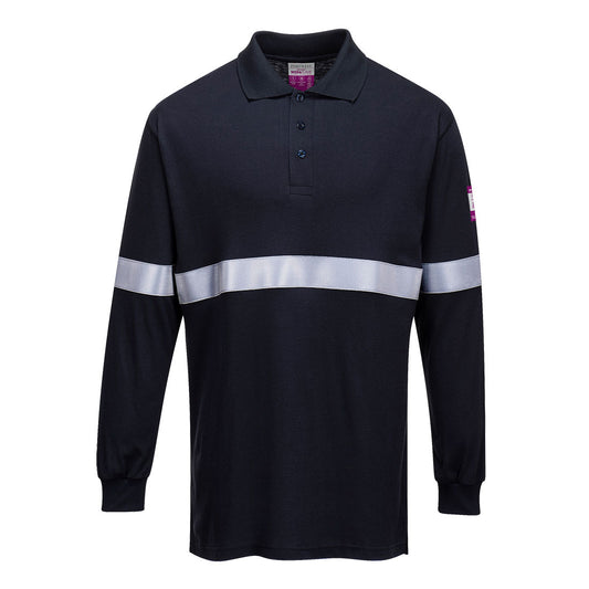 Portwest FR03-Modaflame Knit FR Long Sleeve Polo Shirt