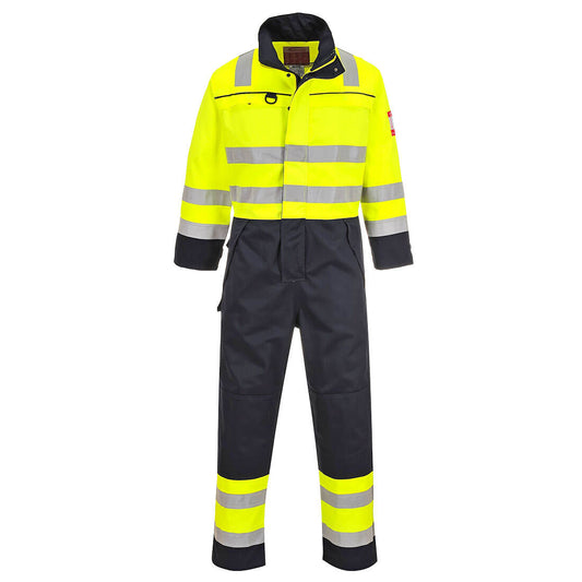 Portwest FR60-Bizflame Work Hi-Vis Multi-Norm Contrast FR Coverall