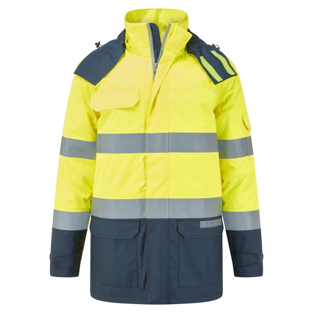 Portwest FR617-Bizflame Rain+ Hi-Vis Multi-Norm Contrast FR Winter Jacket