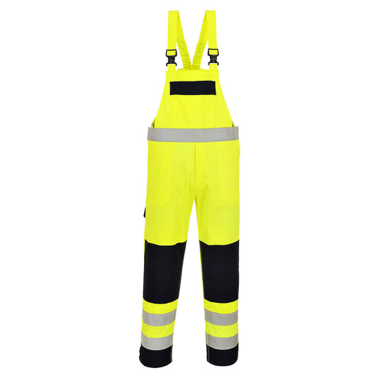 Portwest FR63-Bizflame Work Hi-Vis Multi-Norm Contrast FR Bib and Brace