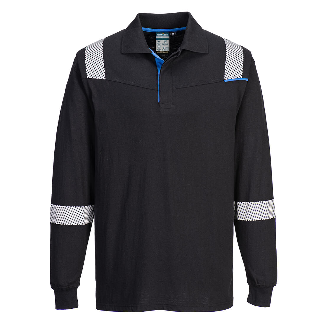 Portwest FR711-WX3 Modaflame Knit FR Long Sleeve Polo Shirt