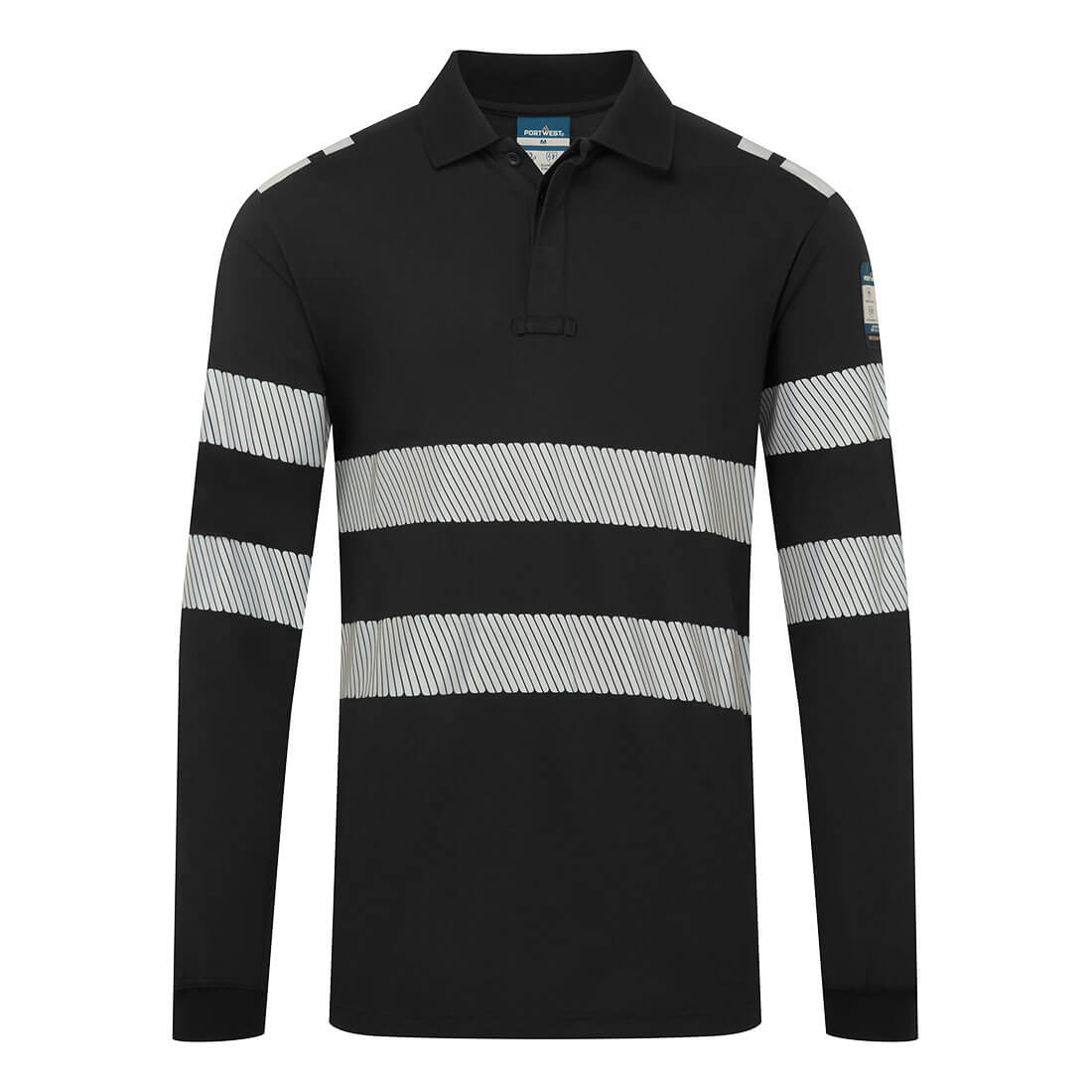 Portwest FR733-PW3 Modaflame Knit FR Long Sleeve Polo Shirt