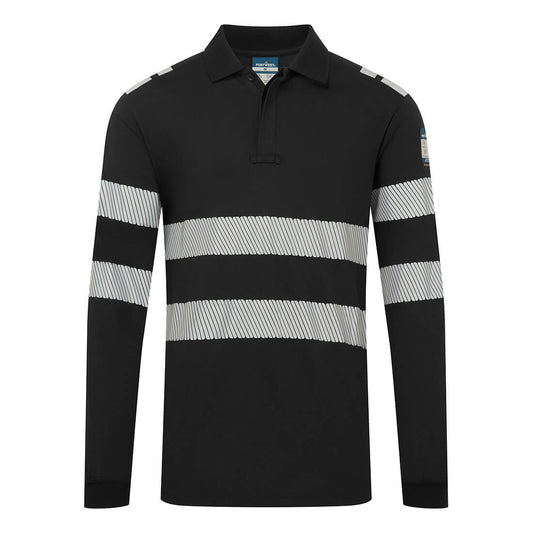 Portwest FR733-PW3 Modaflame Knit FR Long Sleeve Polo Shirt