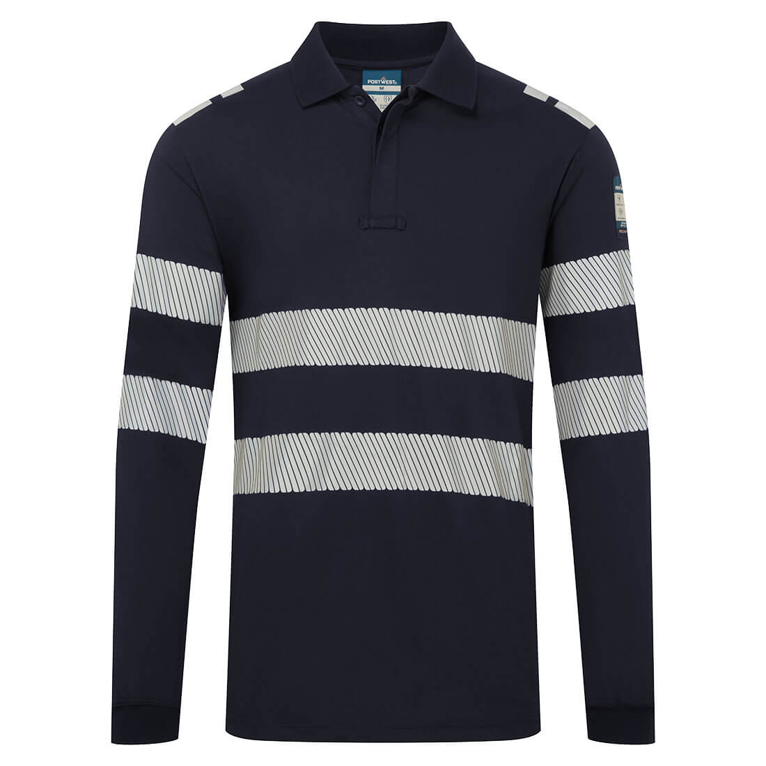 Portwest FR733-PW3 Modaflame Knit FR Long Sleeve Polo Shirt