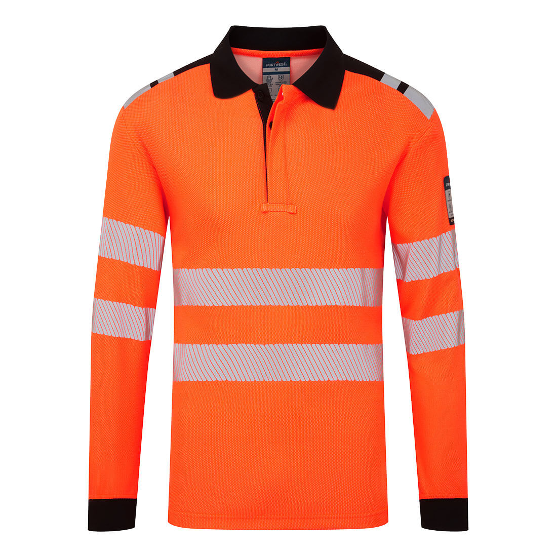 Portwest FR734-PW3 Modaflame Knit HVO FR Long Sleeve Polo Shirt