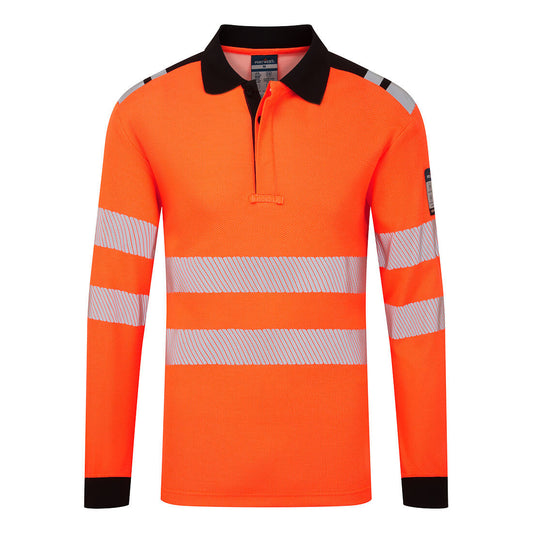 Portwest FR734-PW3 Modaflame Knit HVO FR Long Sleeve Polo Shirt