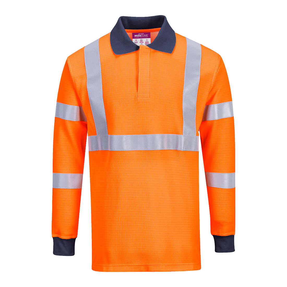 Portwest FR76-Modaflame Knit HVO FR Long Sleeve Polo Shirt