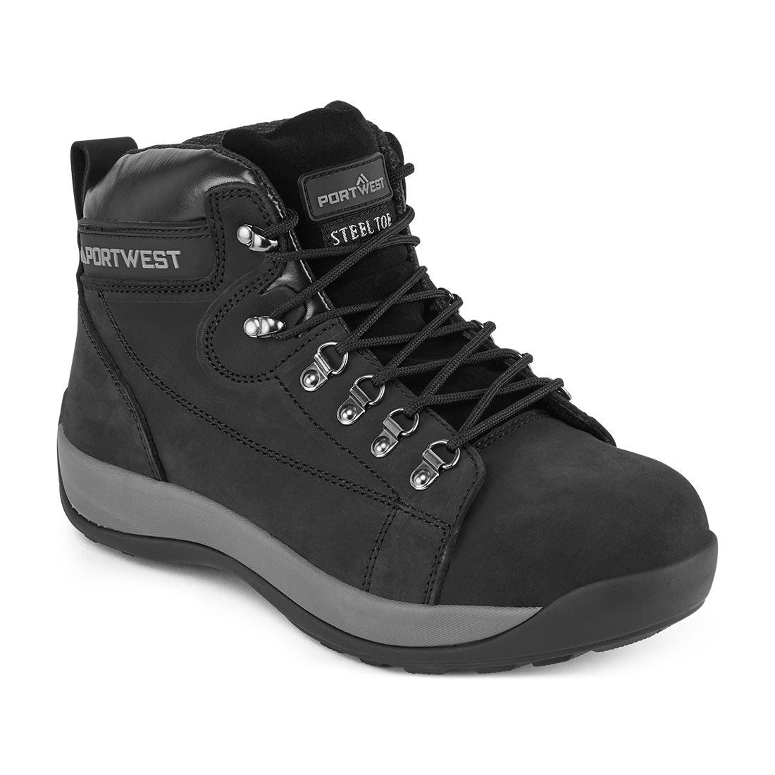 Portwest FW31-Steel Nubuck Leather Mid Boot SB HRO