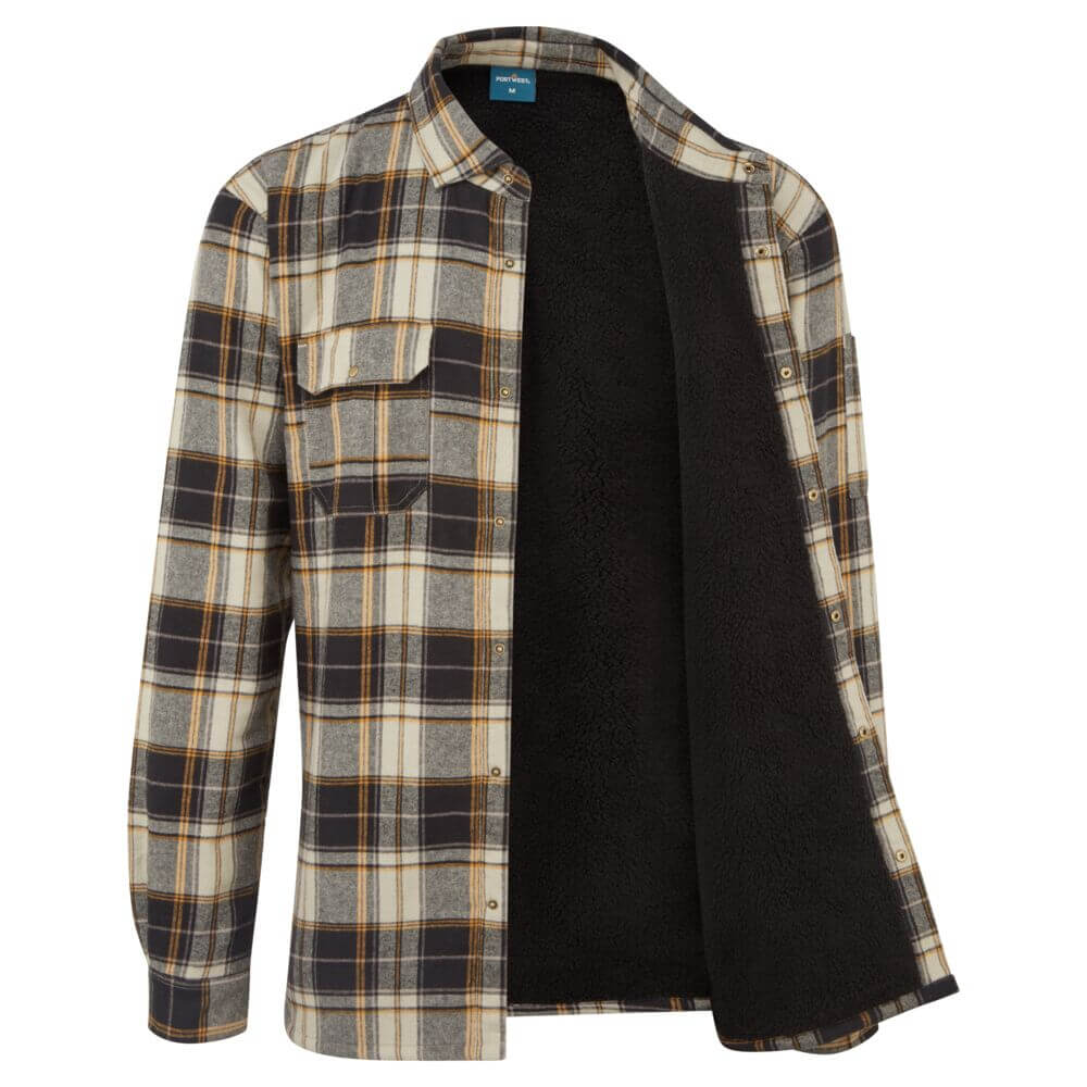 Portwest KA313-KA3 Sherpa Lined Check Shirt